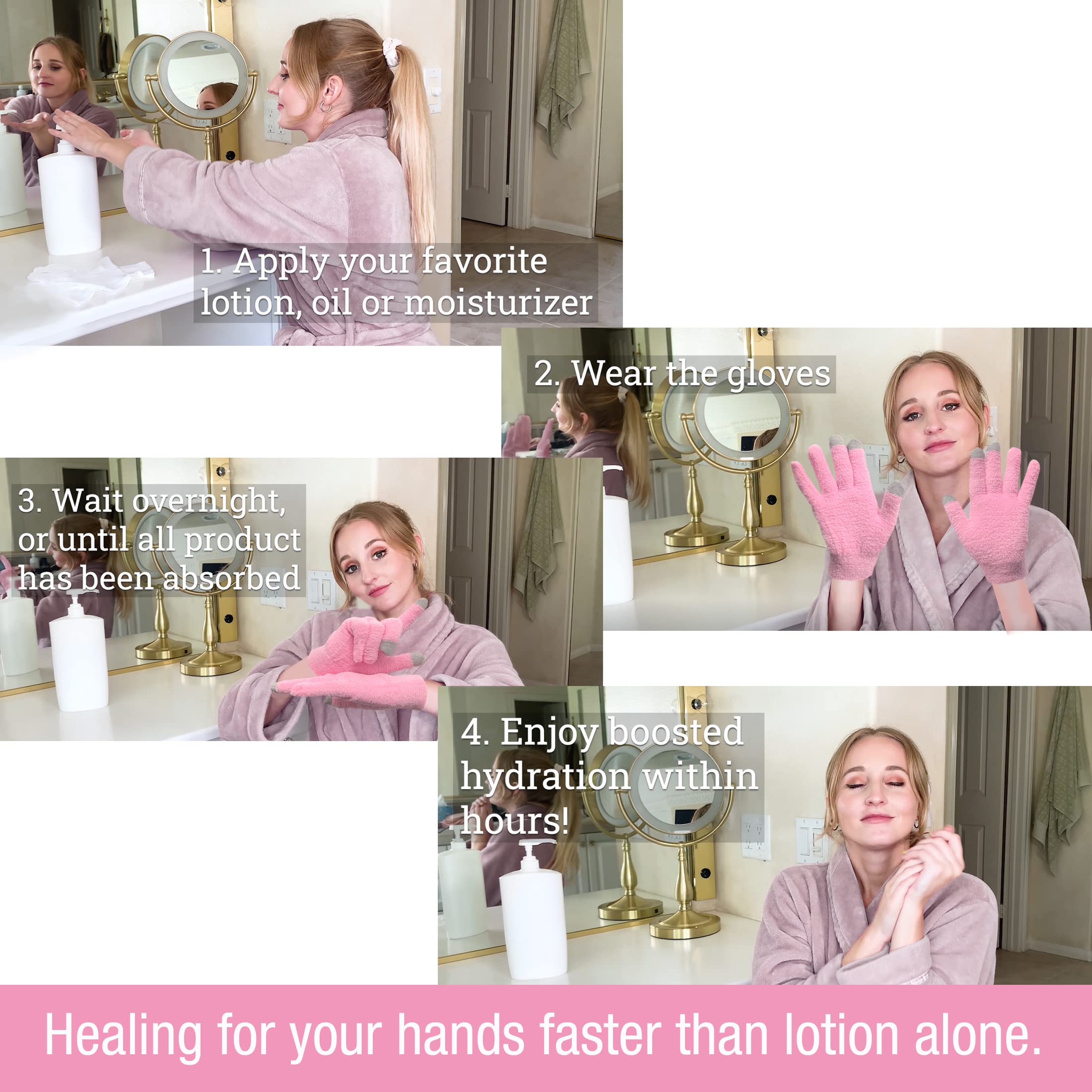 Soft breathable reusable gloves for hand care