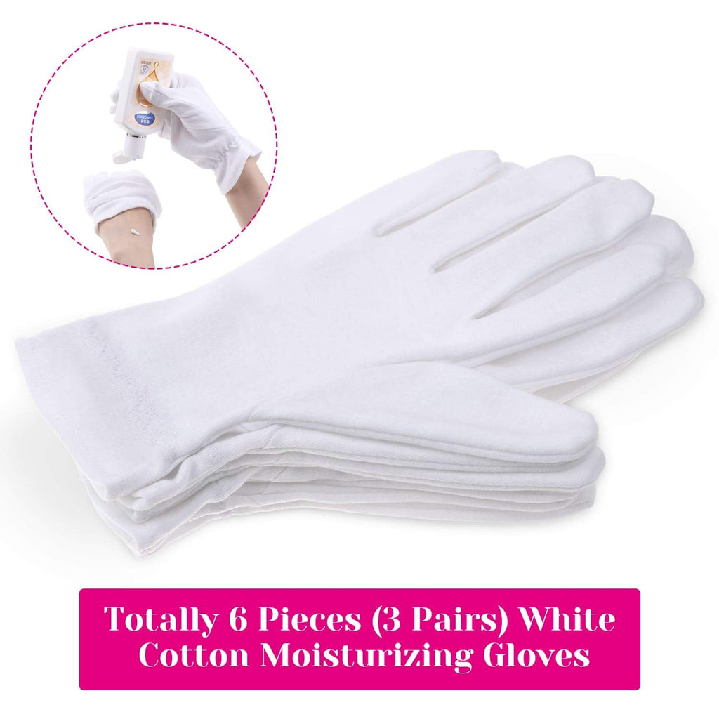 Selizo white cotton gloves for dry hands packaging