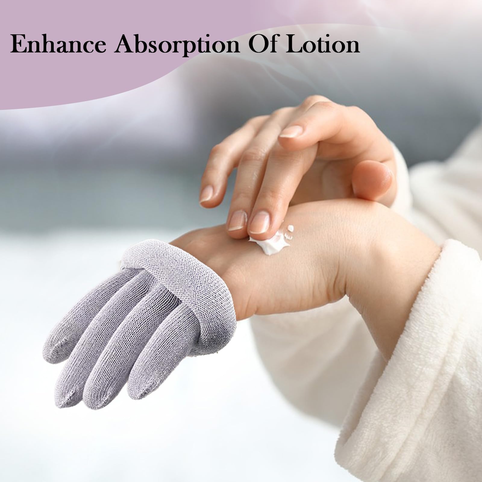 Three pairs of MIG4U spa gloves for dry hands and eczema care.
