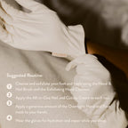 PAUME organic cotton overnight gloves lifestyle application view