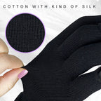Packaging view of GSAFEME cotton hand care gloves
