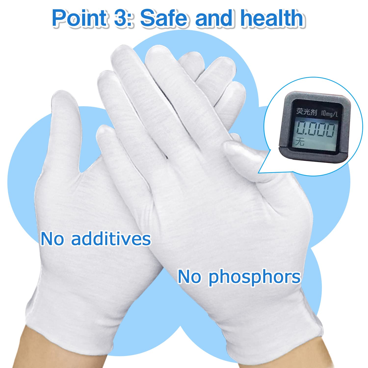 24 pieces cotton gloves neatly arranged for skincare