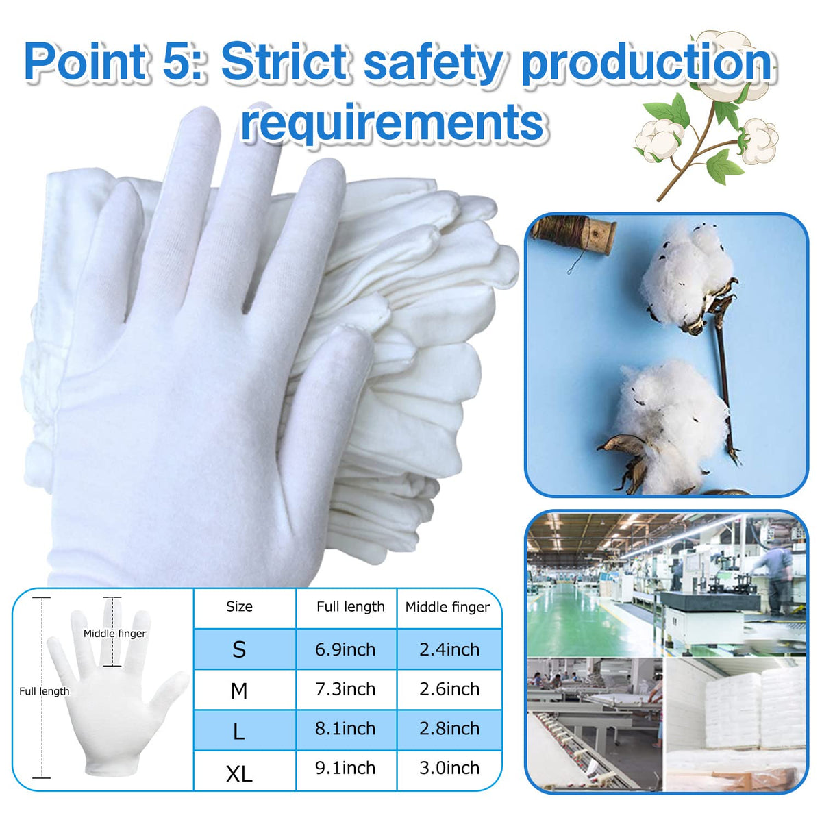 Pangtiku cotton gloves packaging and product overview