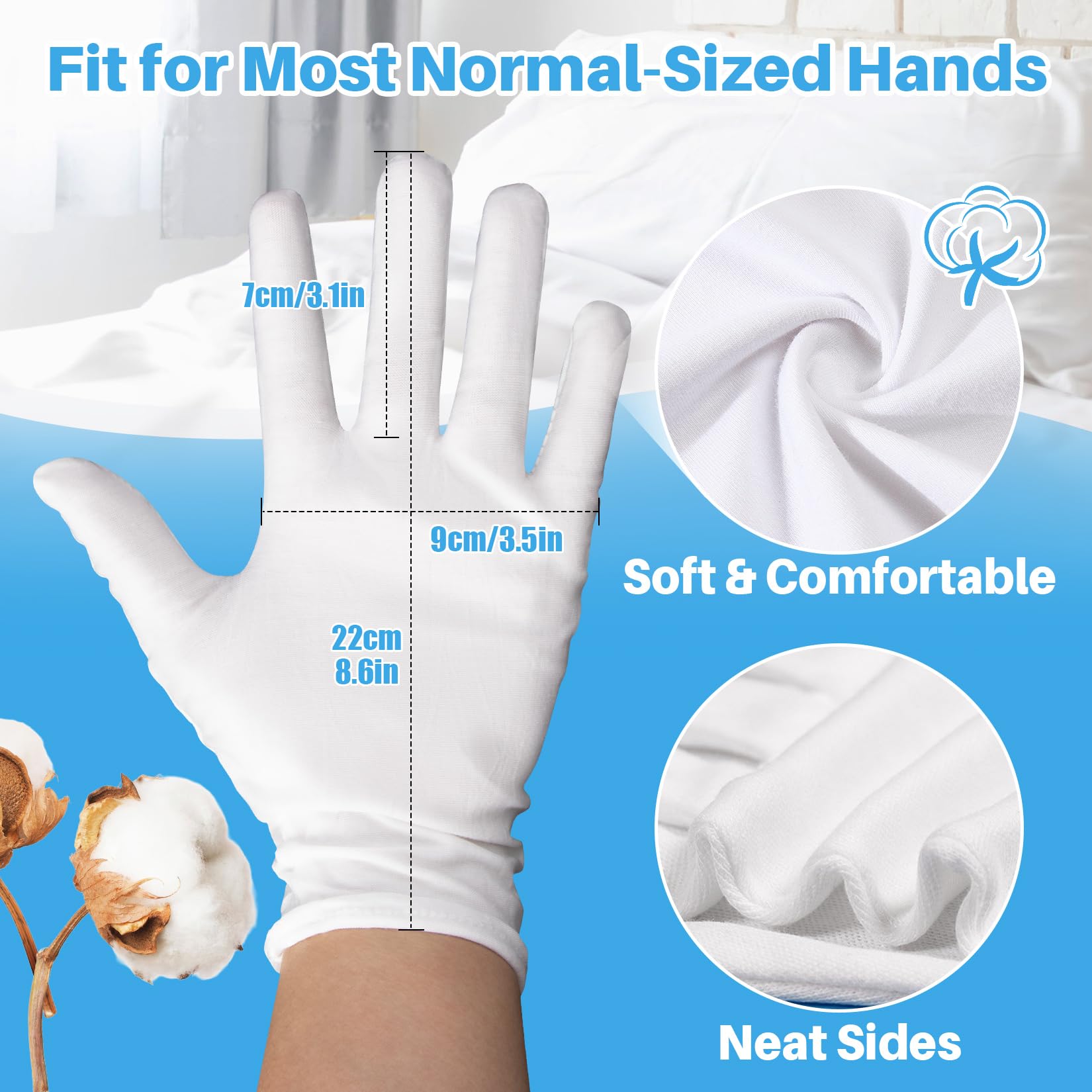 Close up of breathable cotton fabric of Maqihan gloves
