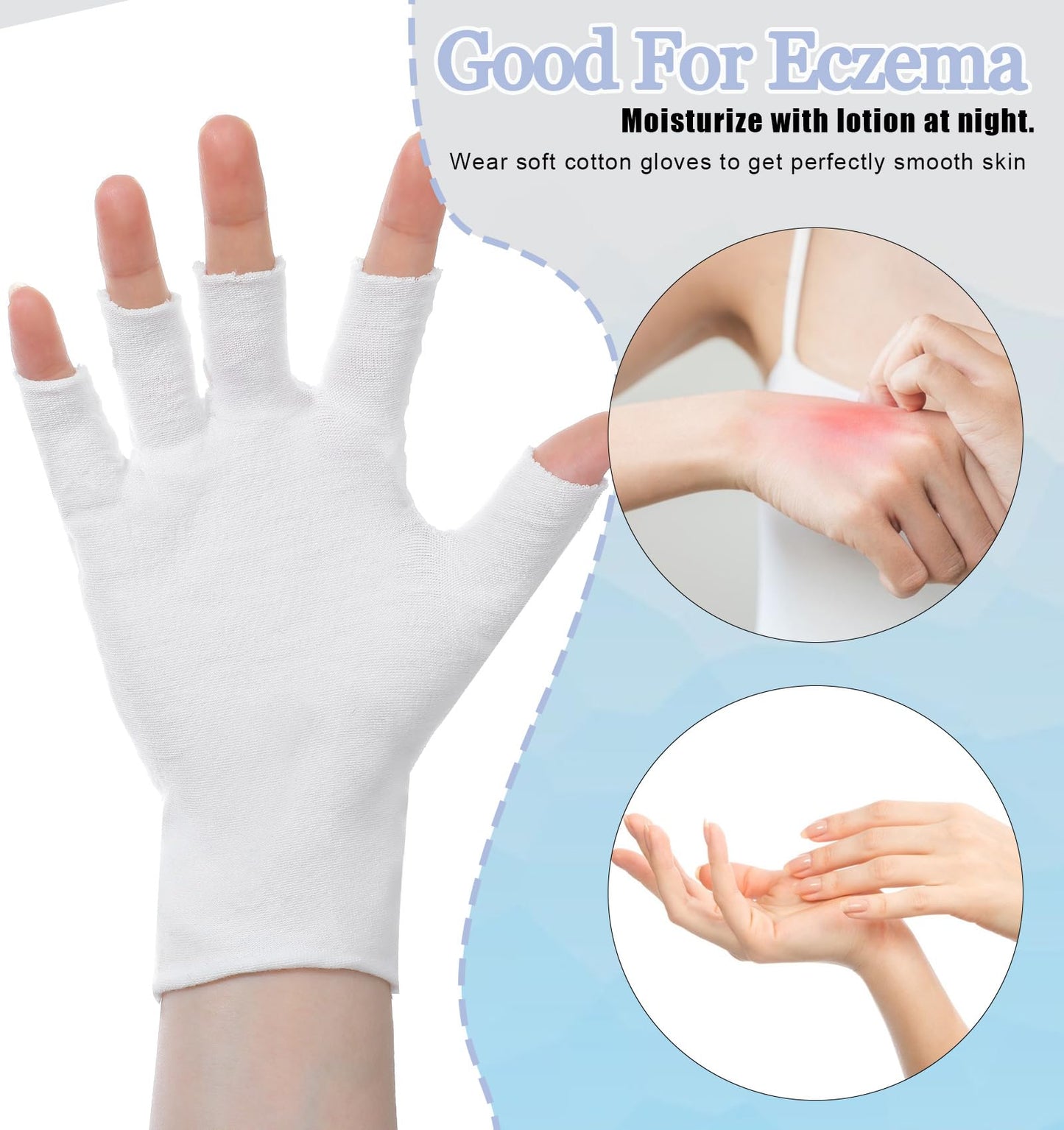 Close up of breathable cotton fabric for dry hand care