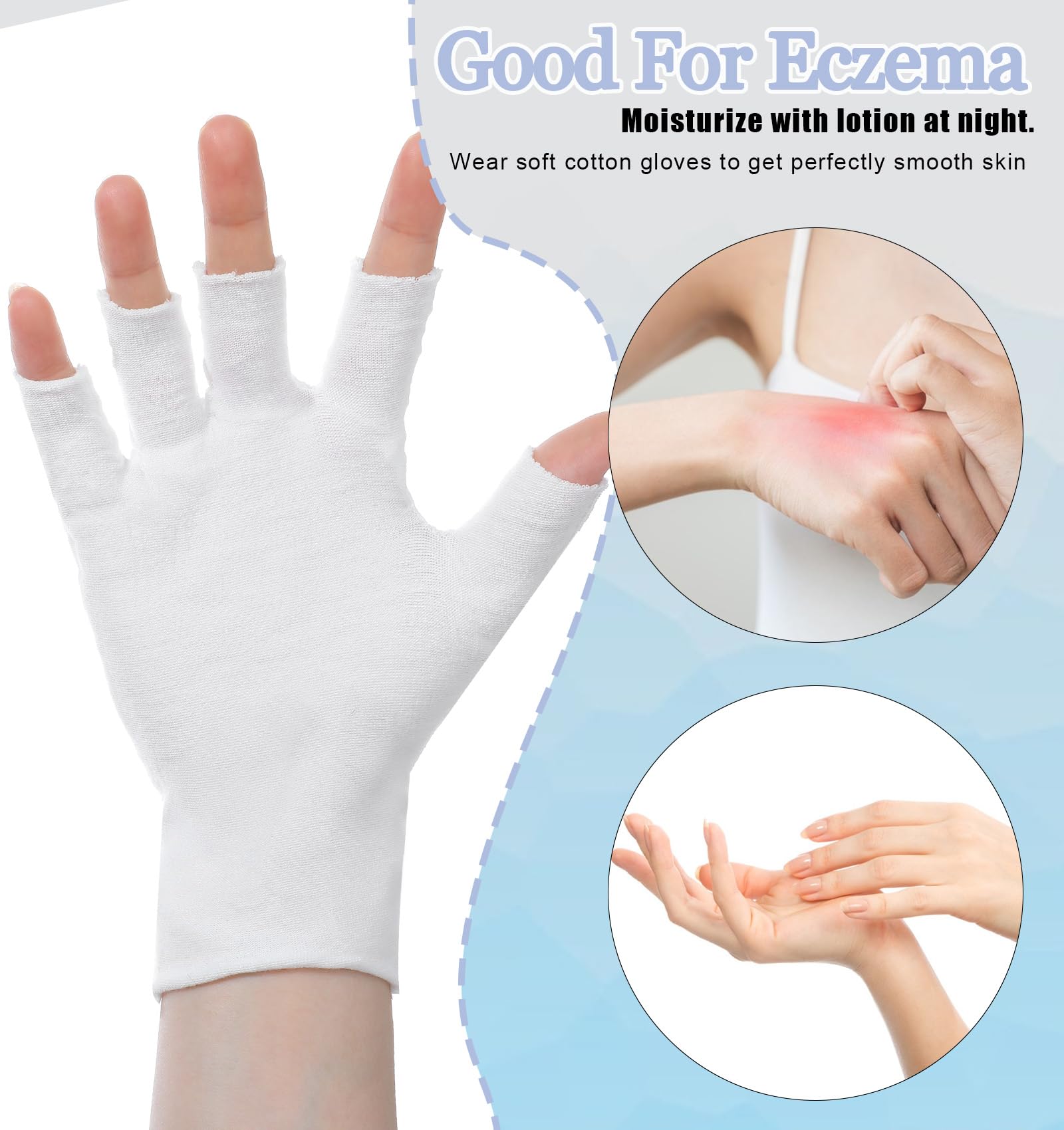 Close up of breathable cotton fabric for dry hand care