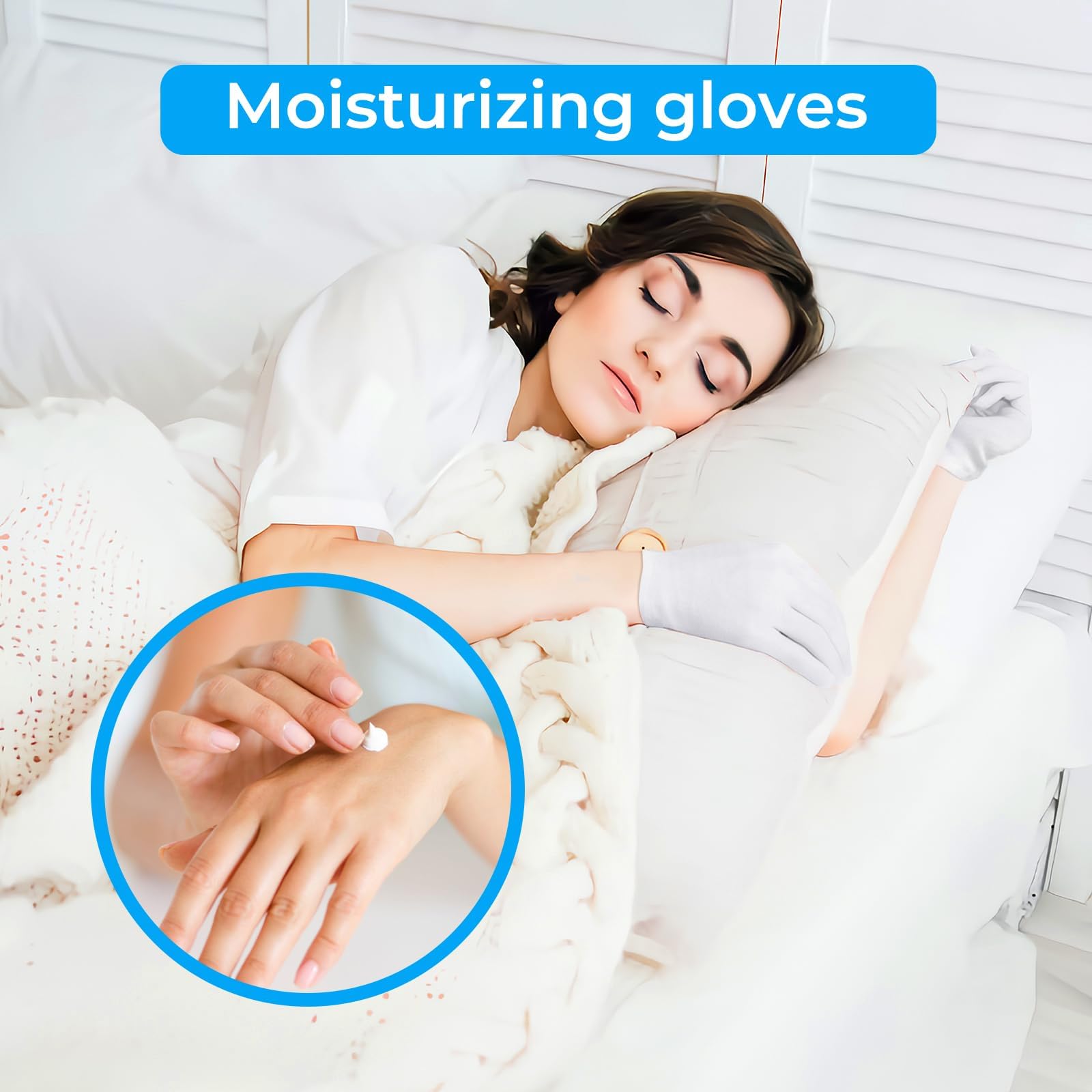 Person wearing white cotton gloves for jewelry inspection