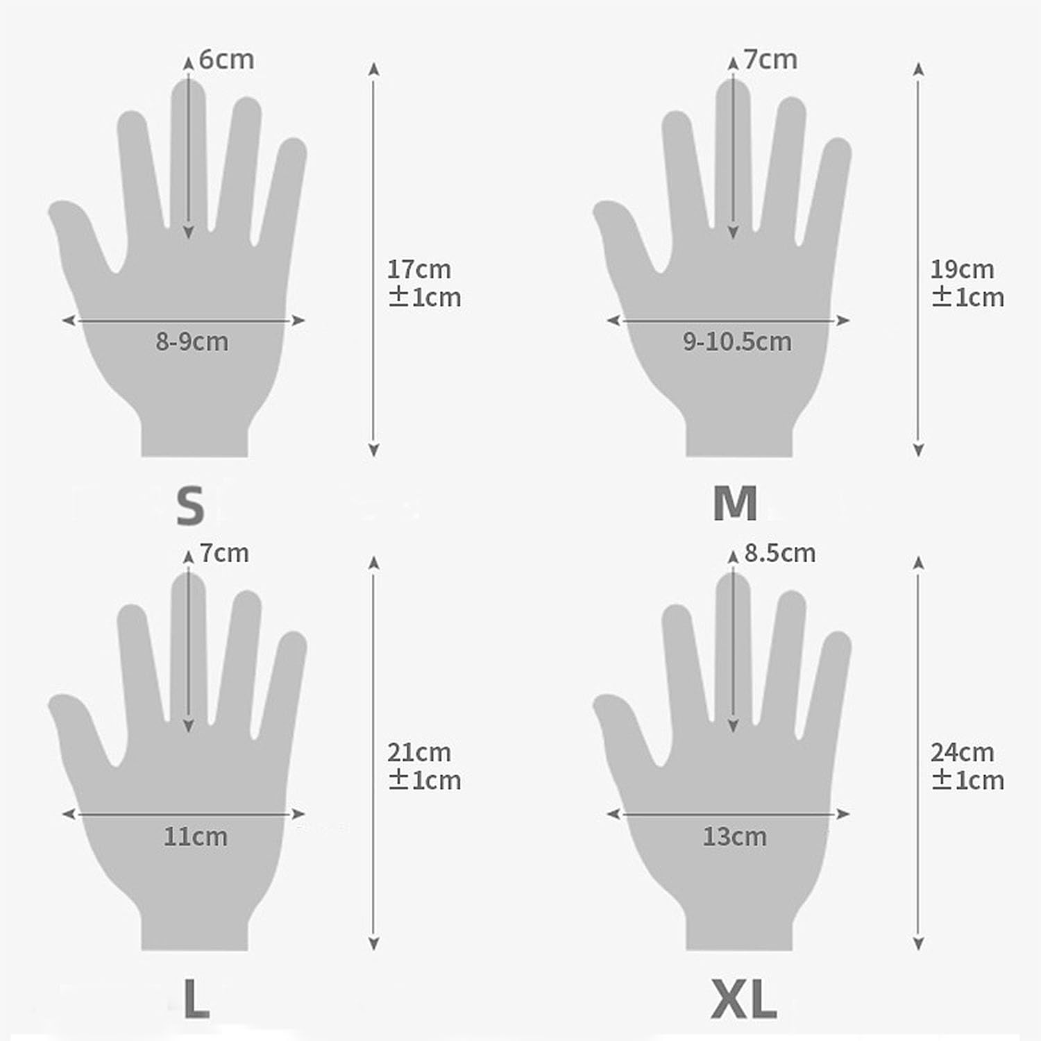 Pair of Zybux cotton gloves worn on hands