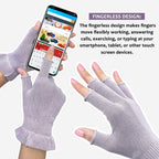 MIG4U moisturizing spa gloves worn on hands demonstrating fit and flexibility
