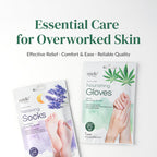 Lifestyle flat lay showing Epielle spa set components ready for use