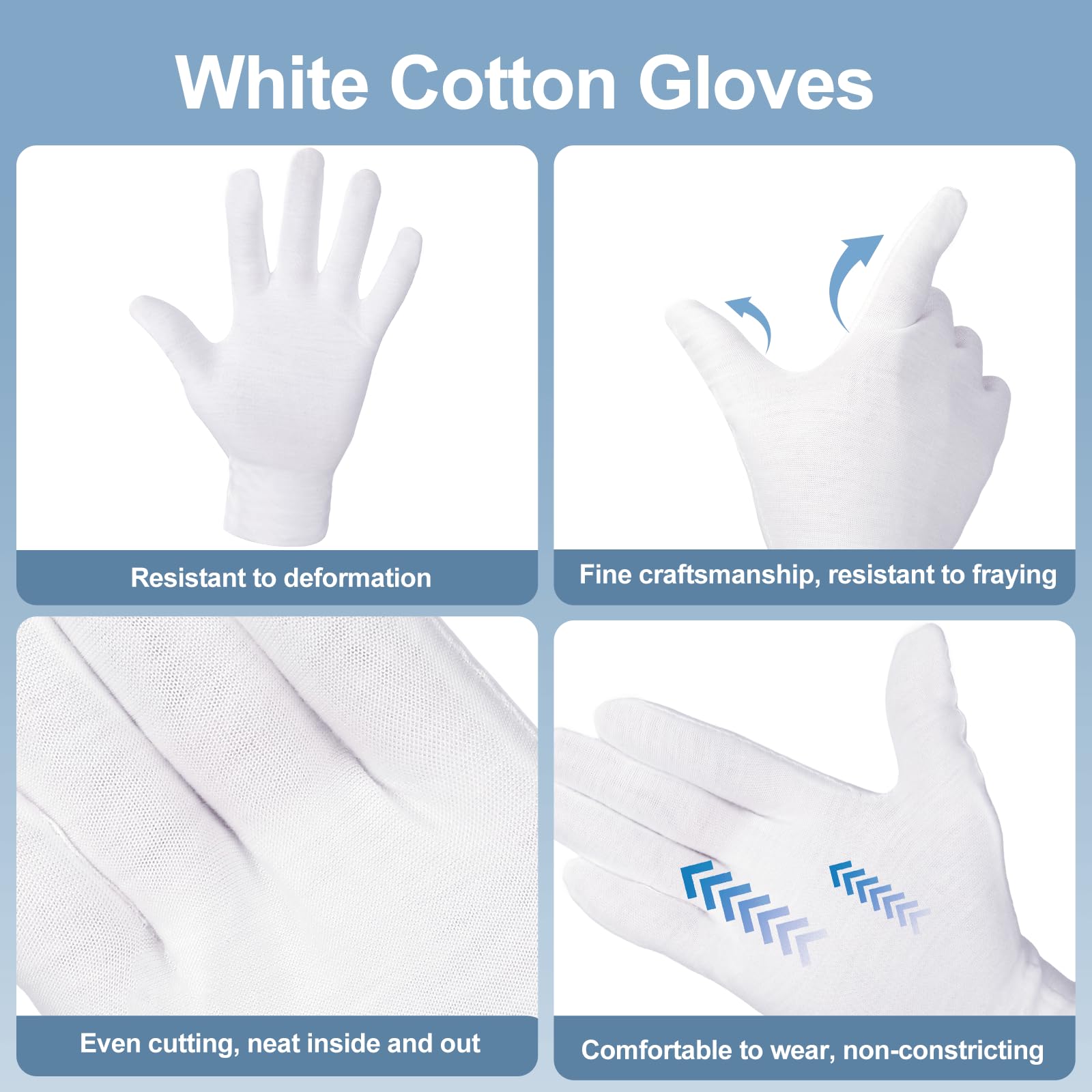 Unisex soft cotton spa gloves for night time skin care