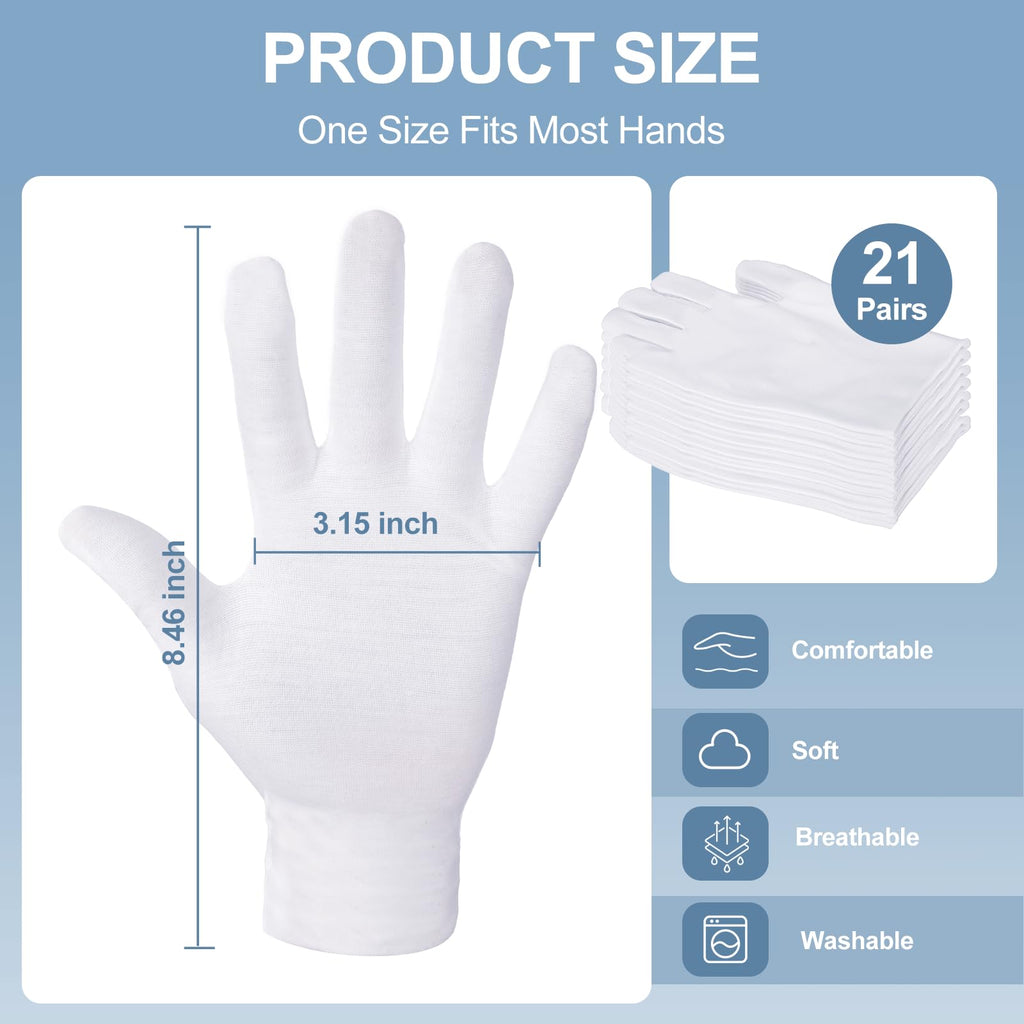 Unisex breathable cotton gloves worn on hands