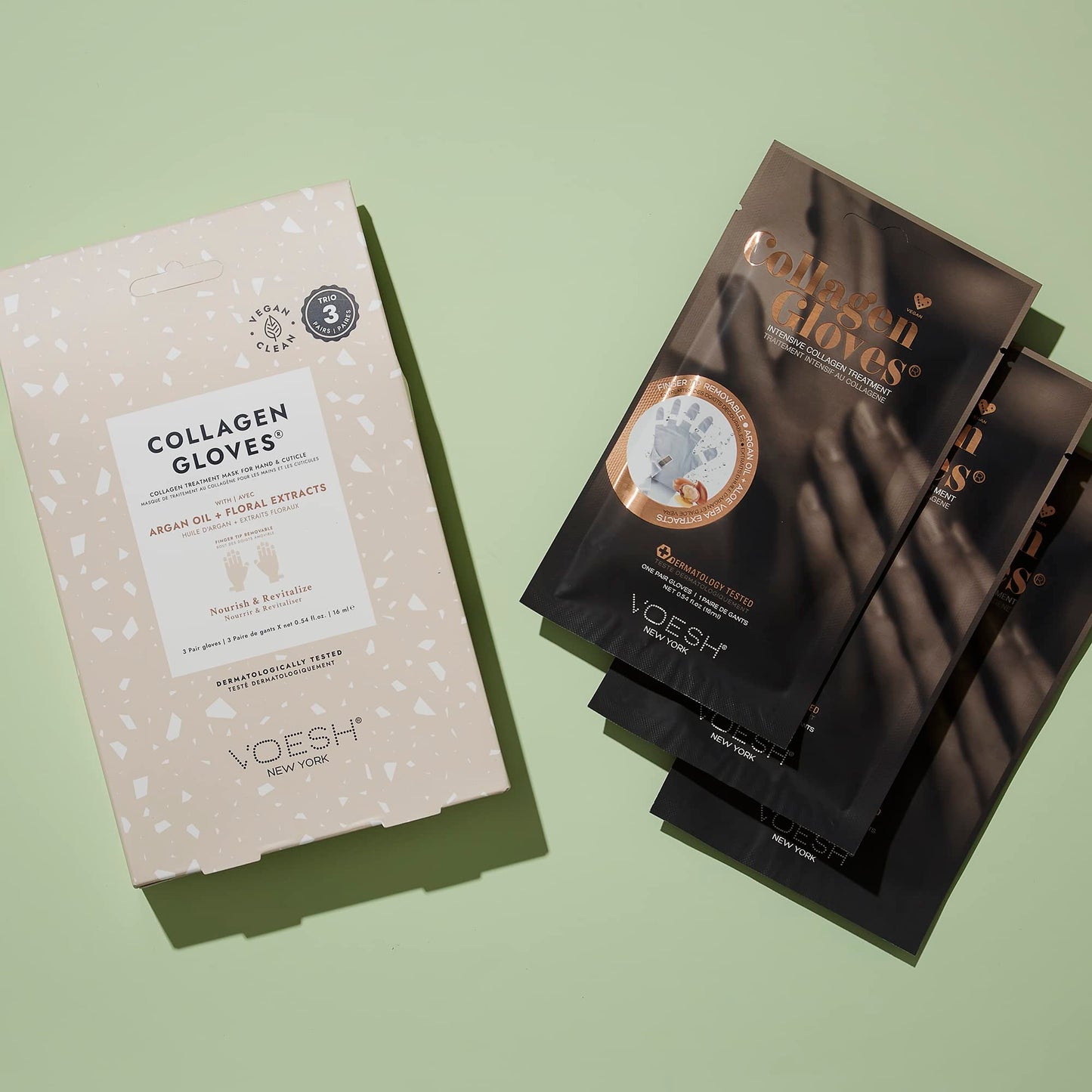 Collagen infused moisturizing gloves for dry hands