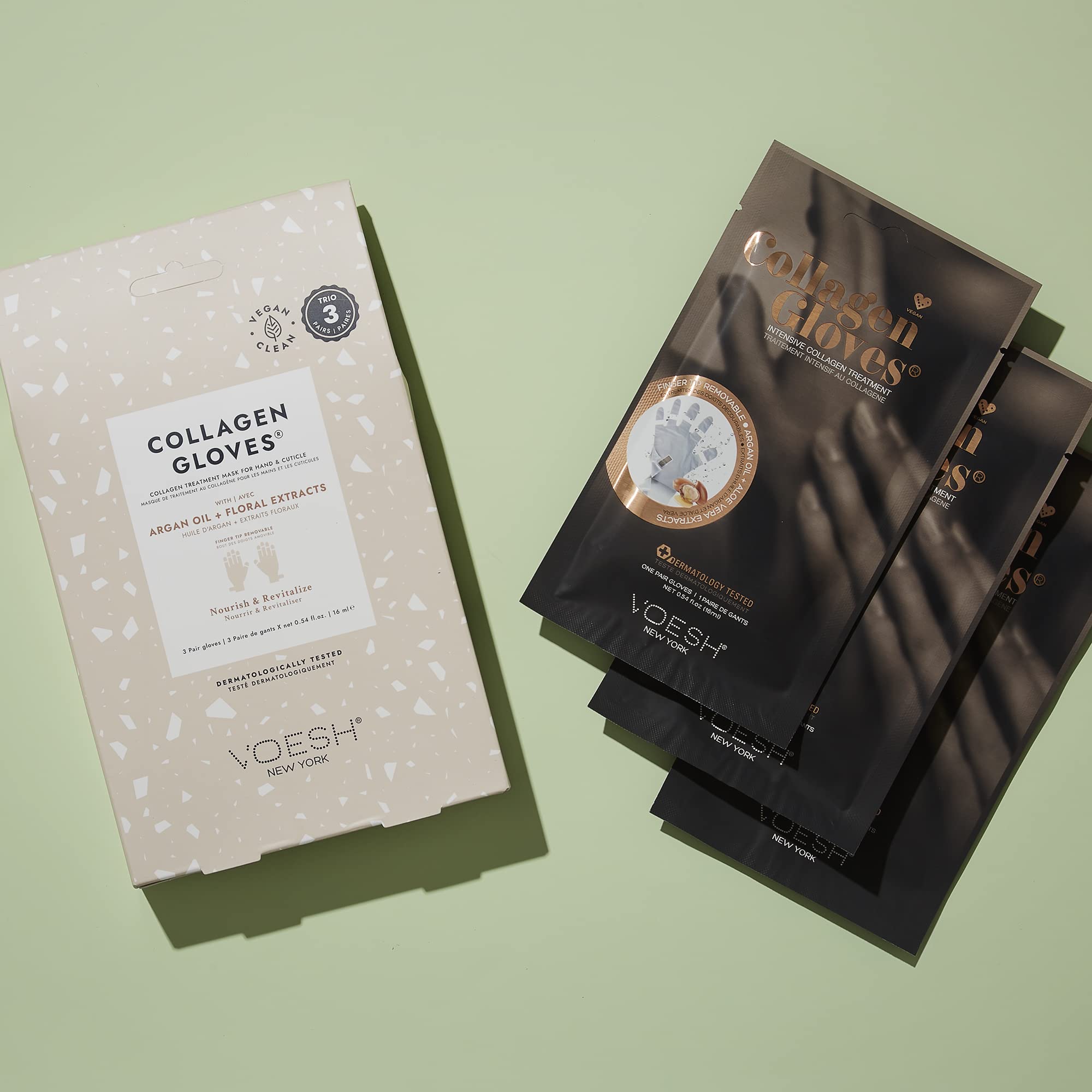 Collagen infused moisturizing gloves for dry hands