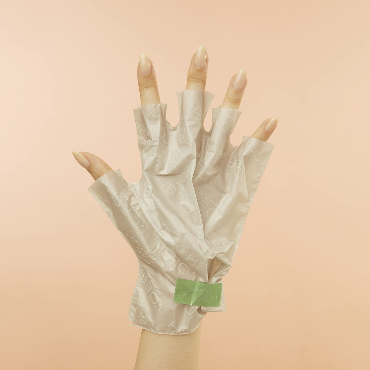 Close up of VOESH hand mask texture and lotion