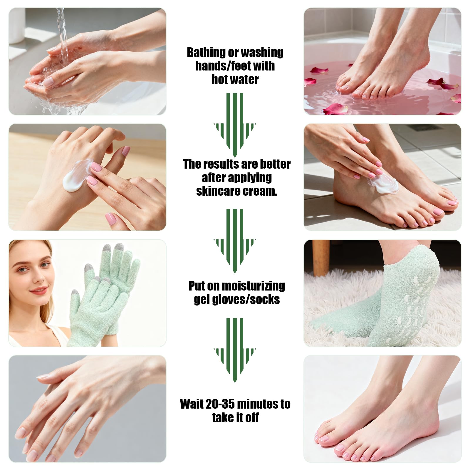 Close up of soft fabric and gel lining on moisturizing socks