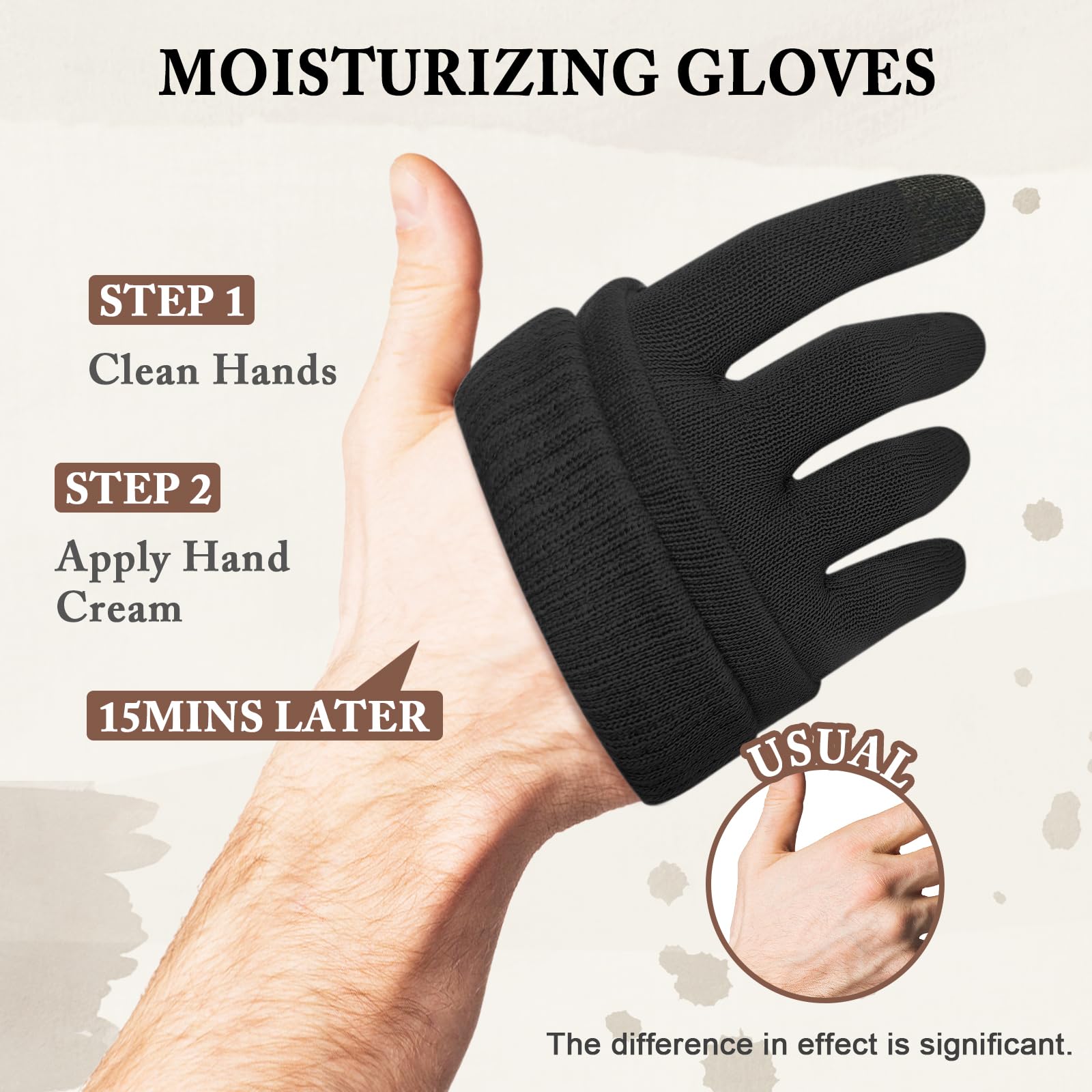 Mig4u cotton sleeping gloves for dry hand treatment