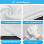 Pupkoli cotton gloves displayed flat for cosmetic and work liner use