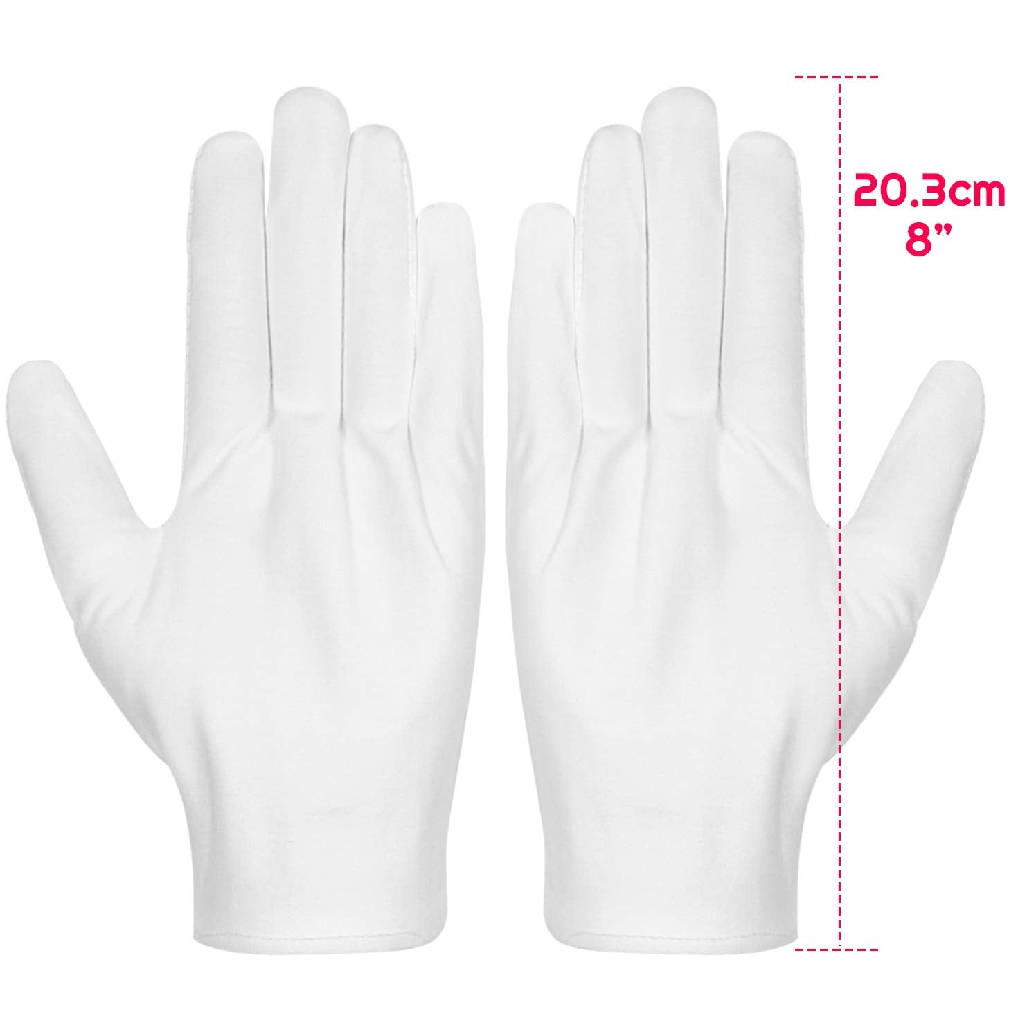 Selizo cotton gloves 3 pairs pack stacked