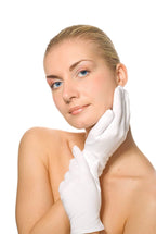 Selizo reusable white cotton gloves set of three pairs layout