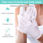 Hjdhs cotton gloves folded in a 24 piece set package