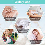 Overnight spa moisturizing cotton gloves laid flat