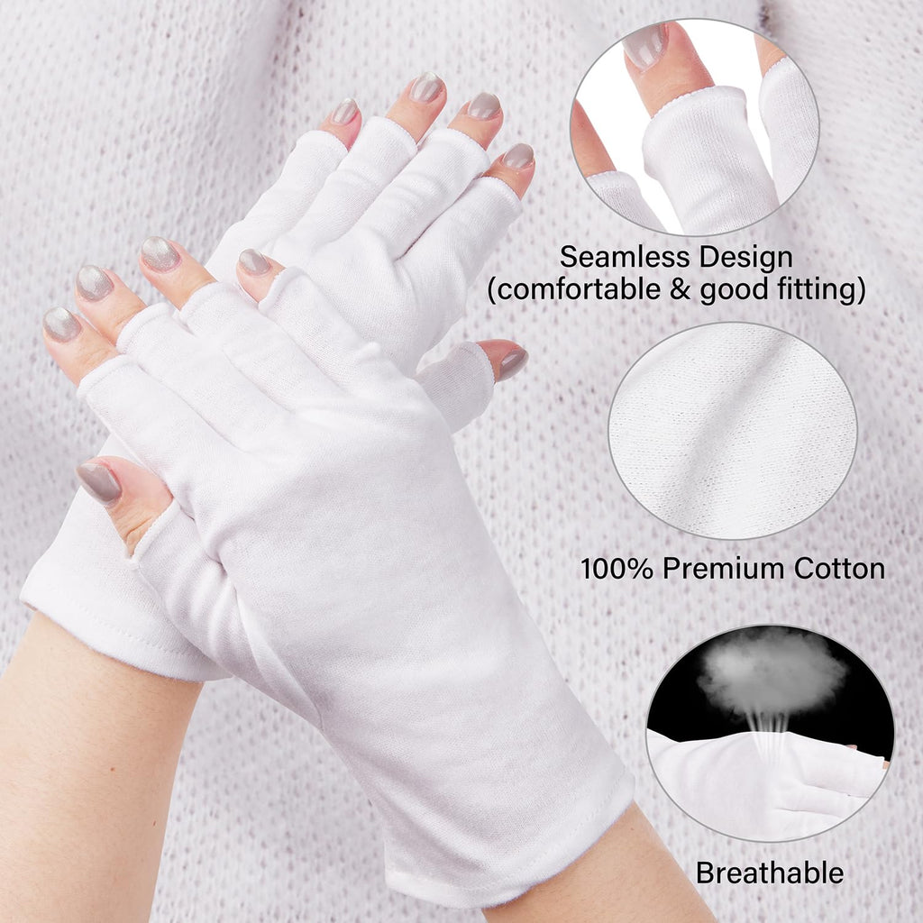 Chelizihi moisturizing gloves worn on hands for overnight hydration
