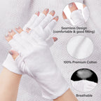 Chelizihi moisturizing gloves worn on hands for overnight hydration