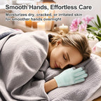 MoyRetty green spa gloves laid flat showing silicone texture