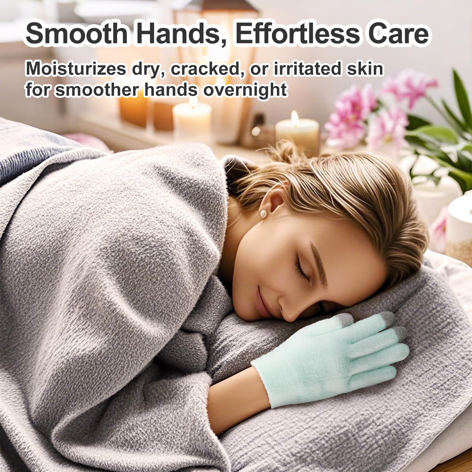 MoyRetty silicone hand spa gloves on hands