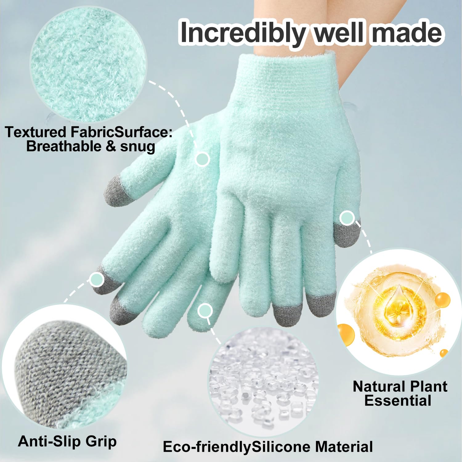 MoyRetty gloves used for overnight hand hydration treatment