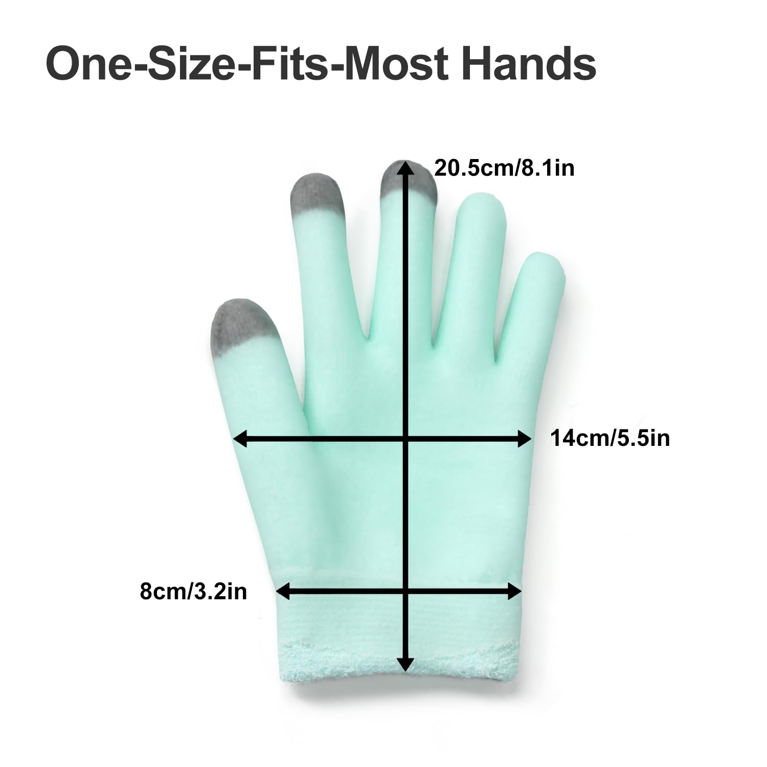 Close up of reusable silicone moisturizing gloves fabric