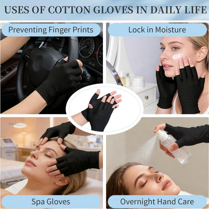 Spa treatment gloves for soft hands at home