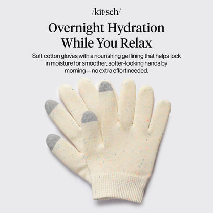 Kitsch overnight hand treatment gloves gel lining detail