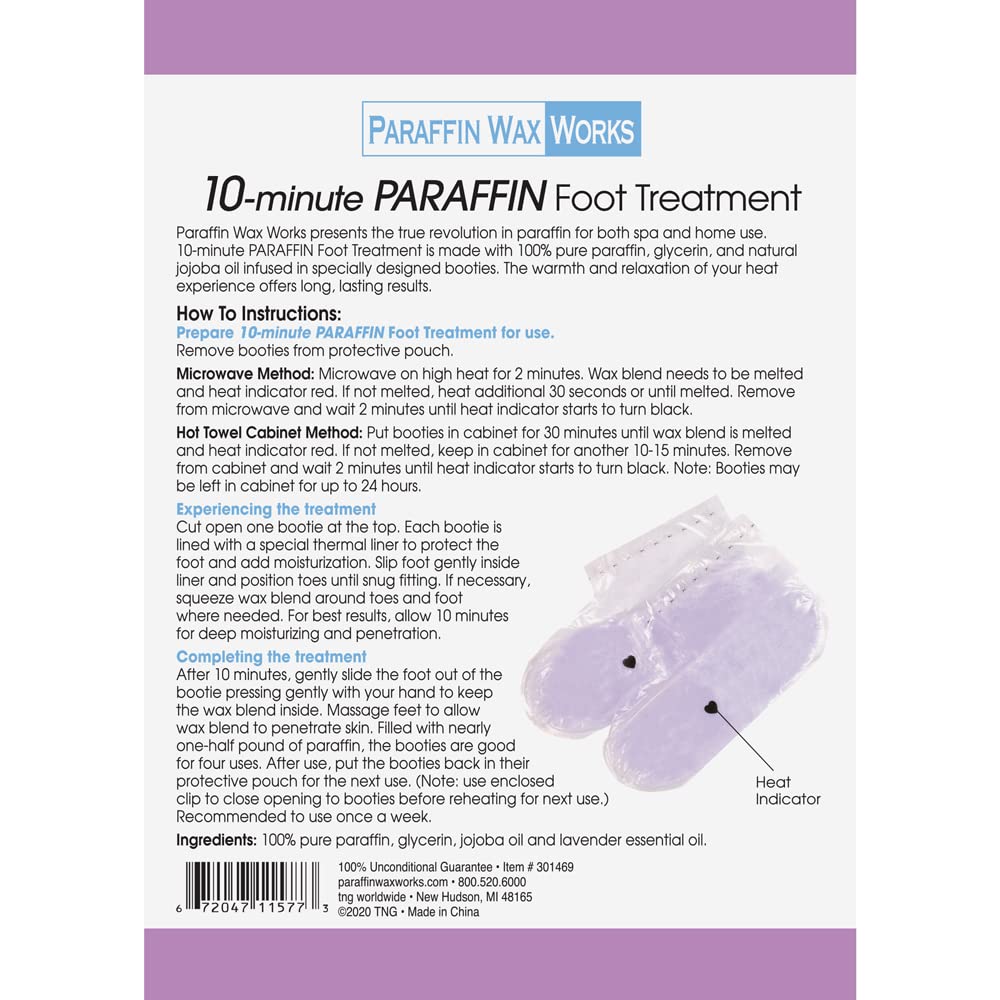 Close up of paraffin wax foot treatment box