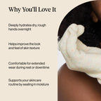 Kitsch Moisturizing Spa Gloves being worn on hands