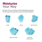 NatraCure moisturizing hand gloves textured surface close up