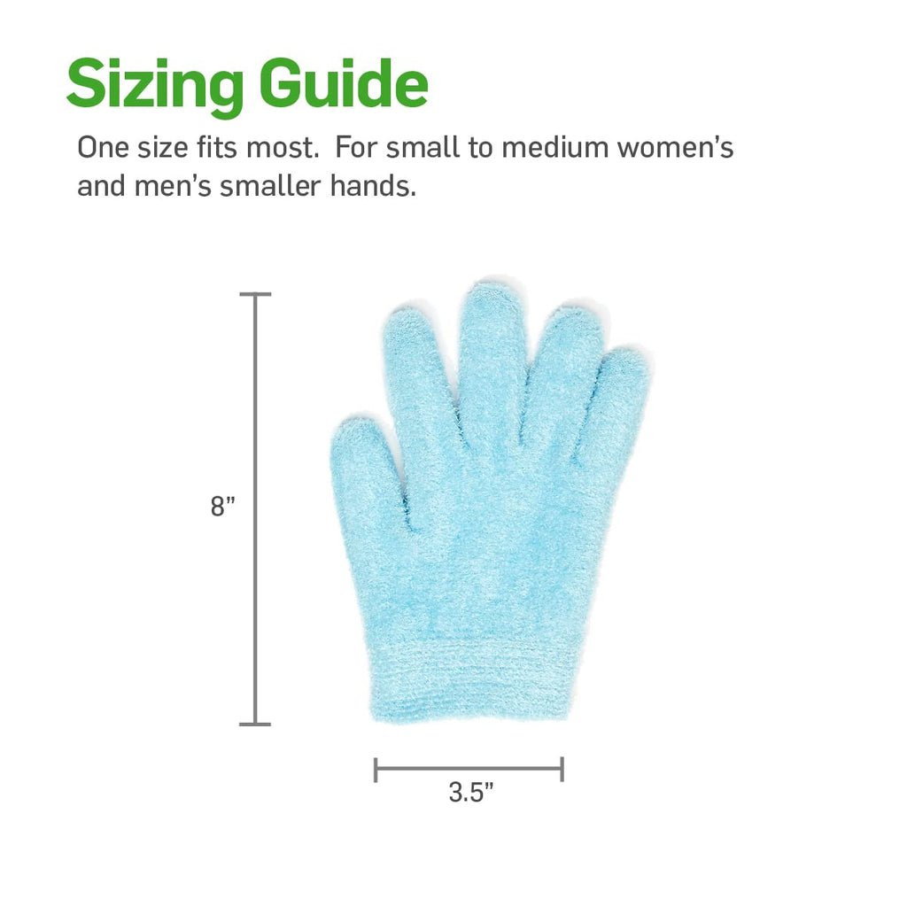 NatraCure gel lined gloves laid flat showing shape