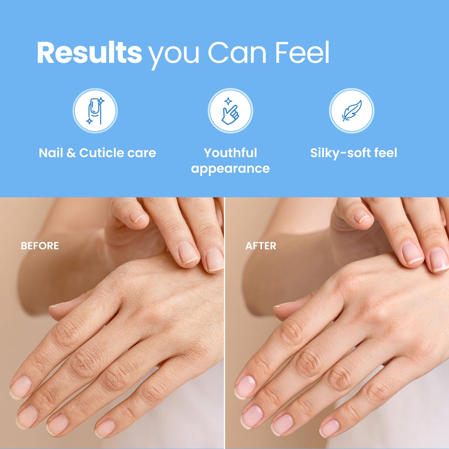 User wearing Plantifique Korean skincare hydrating hand gloves