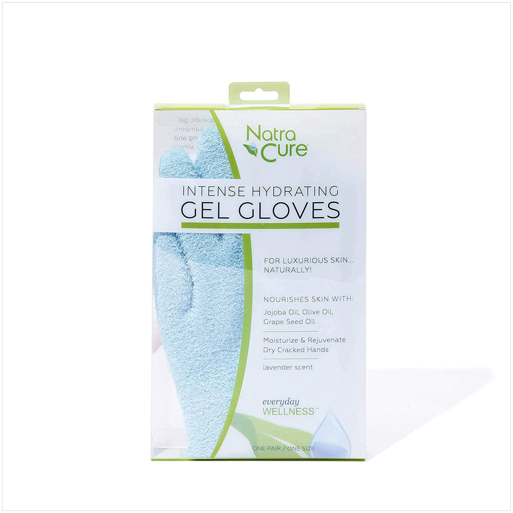 NatraCure moisturizing gloves ready for daily hand treatment