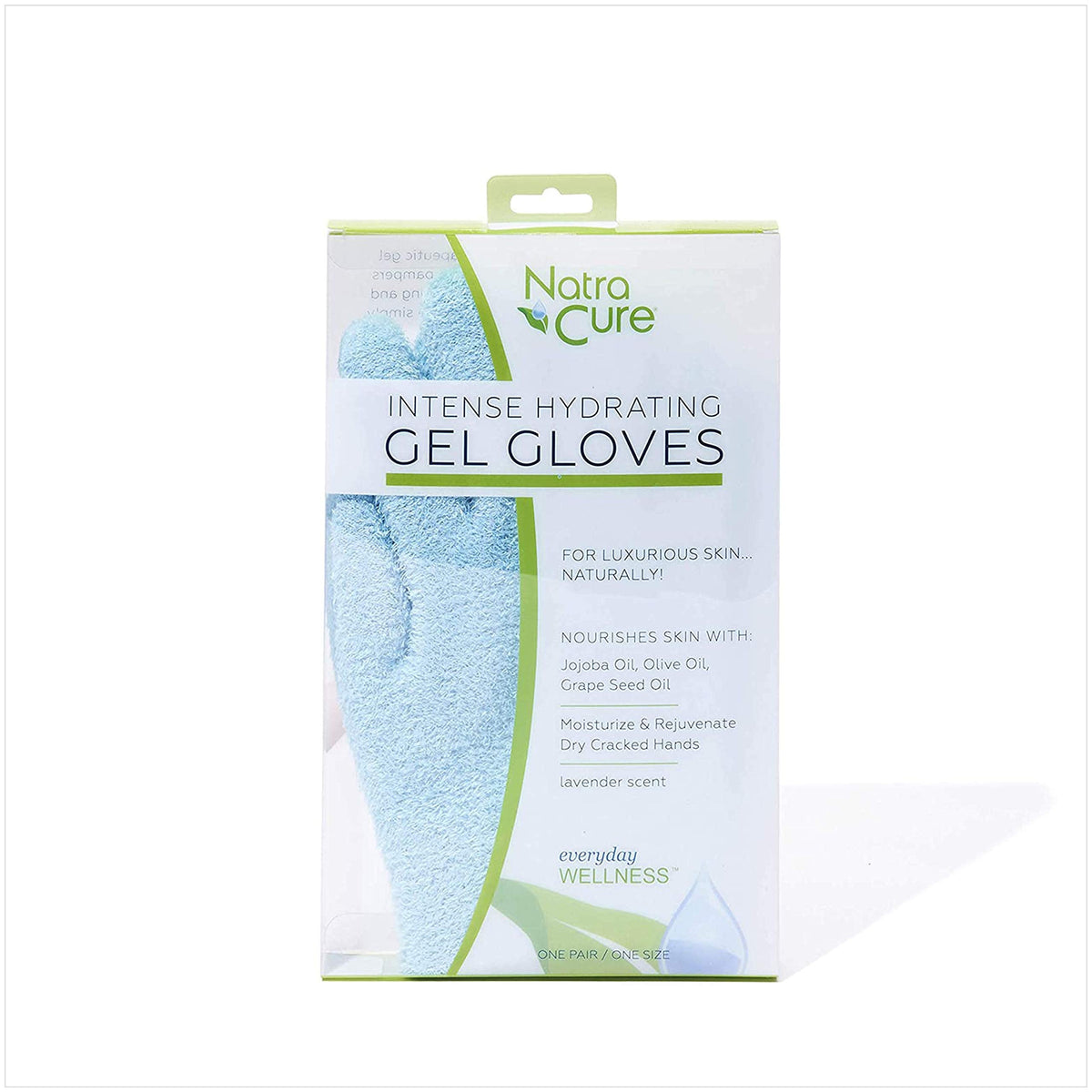 NatraCure moisturizing gloves ready for daily hand treatment