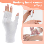 Pack of 8 pairs white cotton gloves for overnight hand treatments