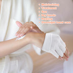 Medium size breathable cotton gloves worn on hands