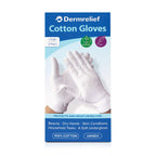 Dermrelief cotton gloves close up of breathable fabric texture