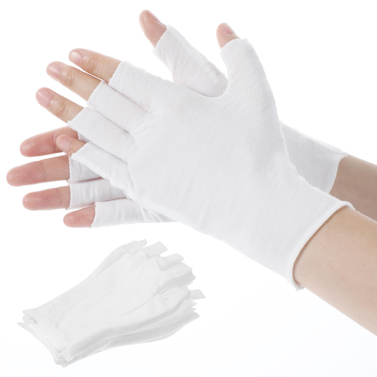 Heclia fingerless eczema gloves packaging and full set