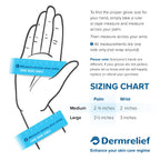 Dermrelief skin care cotton gloves worn on hands