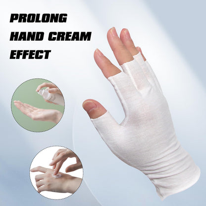 Close up of breathable cotton material on PKRFCJ fingerless gloves