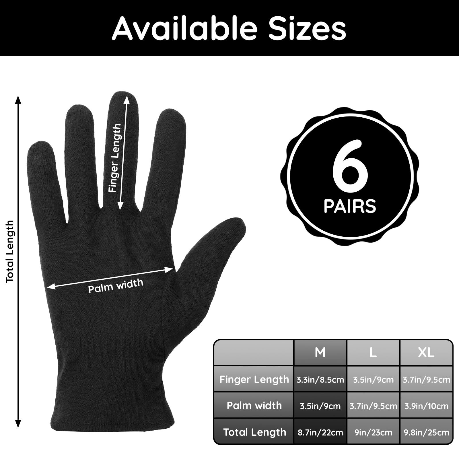 Medium size reusable cotton gloves for delicate tasks
