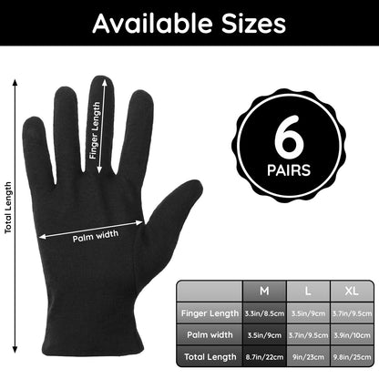 Medium size reusable cotton gloves for delicate tasks