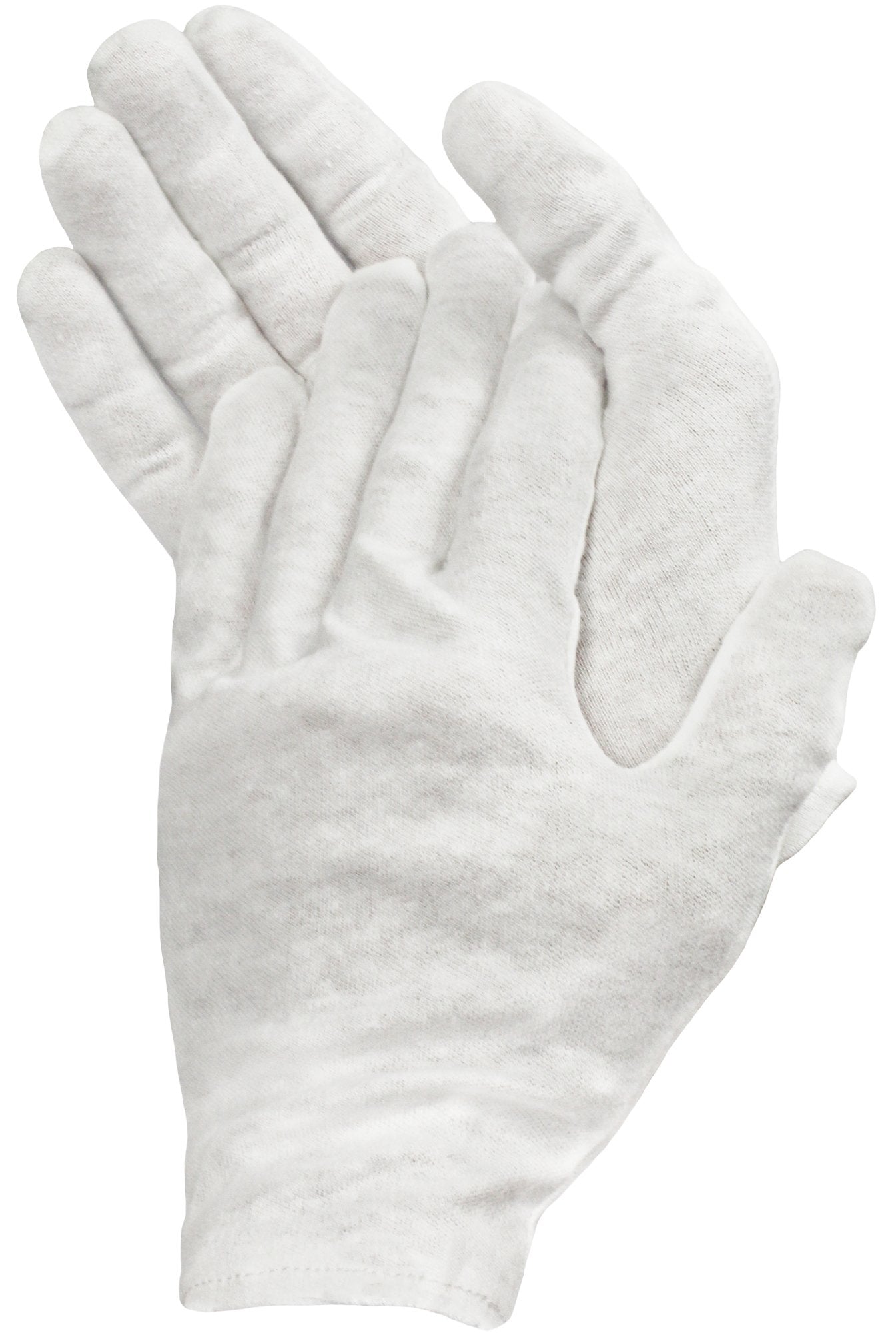 Close up of the breathable cotton texture of Eurow cosmetic gloves.